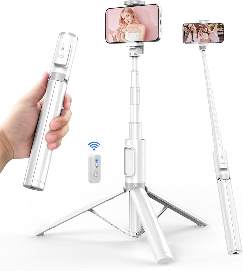 Aklima Selfie Stick Tripod - Tripod for iPhone with Remote, Lightweight Phone Stand for Android, Extendable Phone Tripods Stand Compatible with All Cell Phones for Video Recording/Photo/Live Stream/Vlog - Image 1